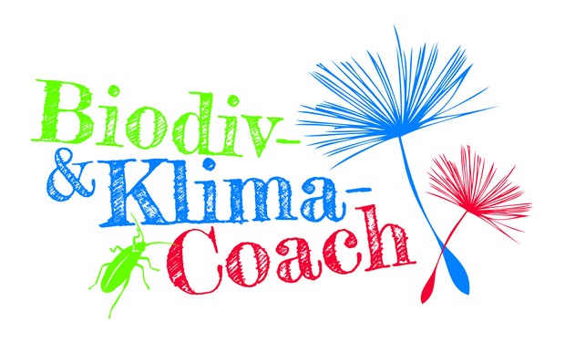 Dreifarbiges Logo Biodiv-Klima-Coach mit Samen vom Löwenzahn Dreifarbiges Logo Biodiv-Klima-Coach mit Samen vom Löwenzahn