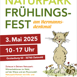 Plakat zum Frühlingsfest am 3. Mai 2026 am Hermannsdenkmal in Detmold