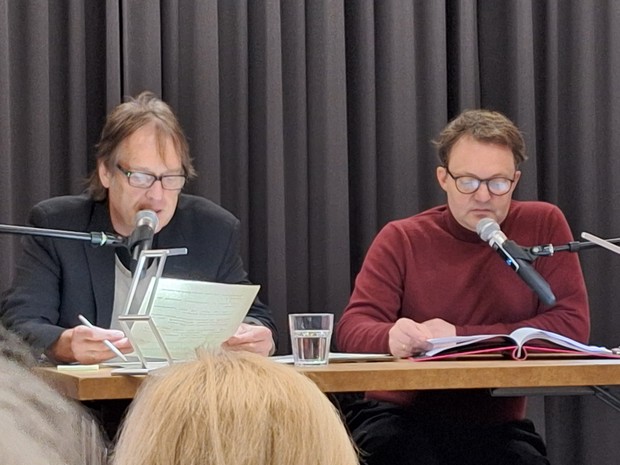 Dr. Walter Gödden und Carsten Bender bei der dialogischen Lesung über Clemens von Bönninghausen