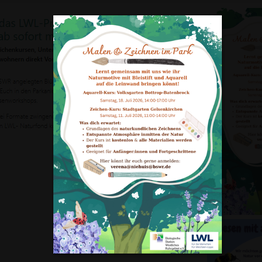 Poster "Malen und Zeichnen im Park"